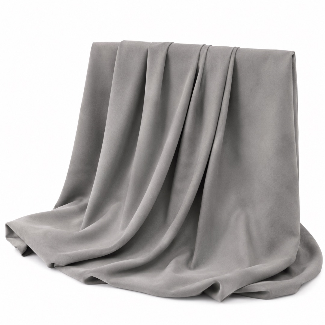 Ash Grey Plain Crepe Fashion Fabric Material