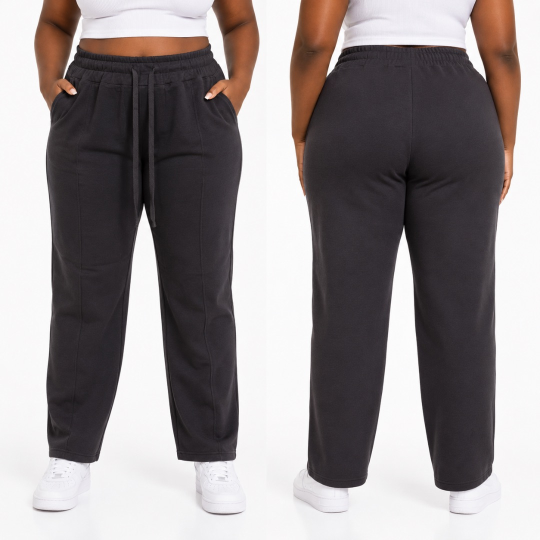 Unisex Black Slim Fit Casual Sweatpants