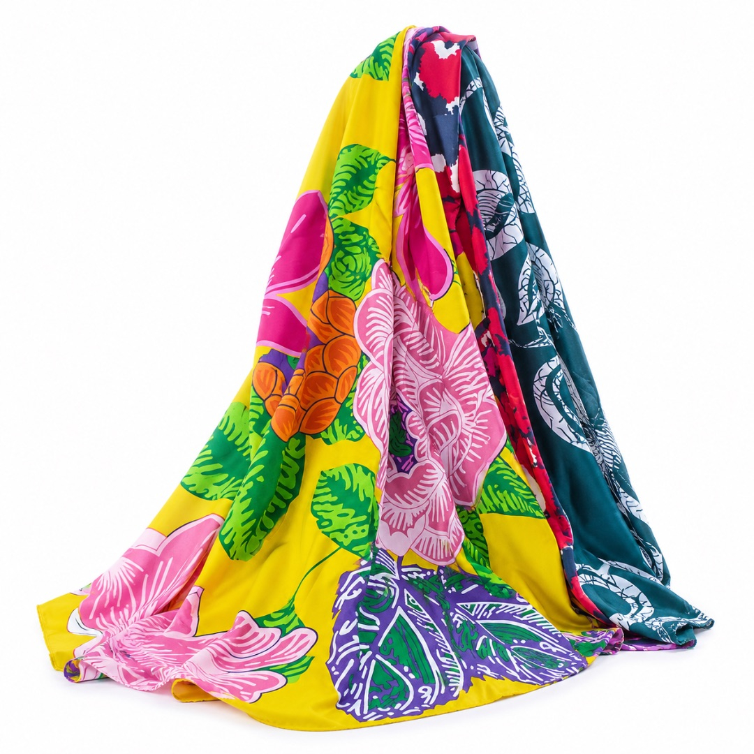 Luxury Multicolor Tropical Floral vintage Fabric