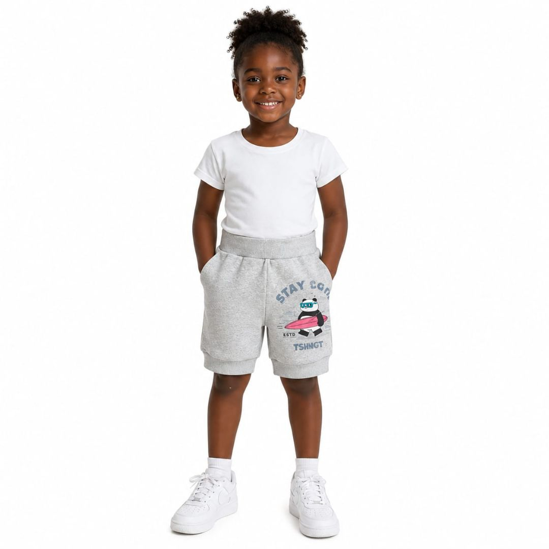 Elastic Waist Casual Sweat Shorts for Boys and Girls