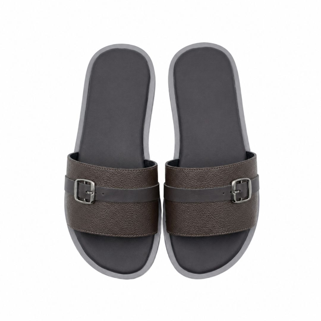 Mens Designer Sandals with Buckle Strap