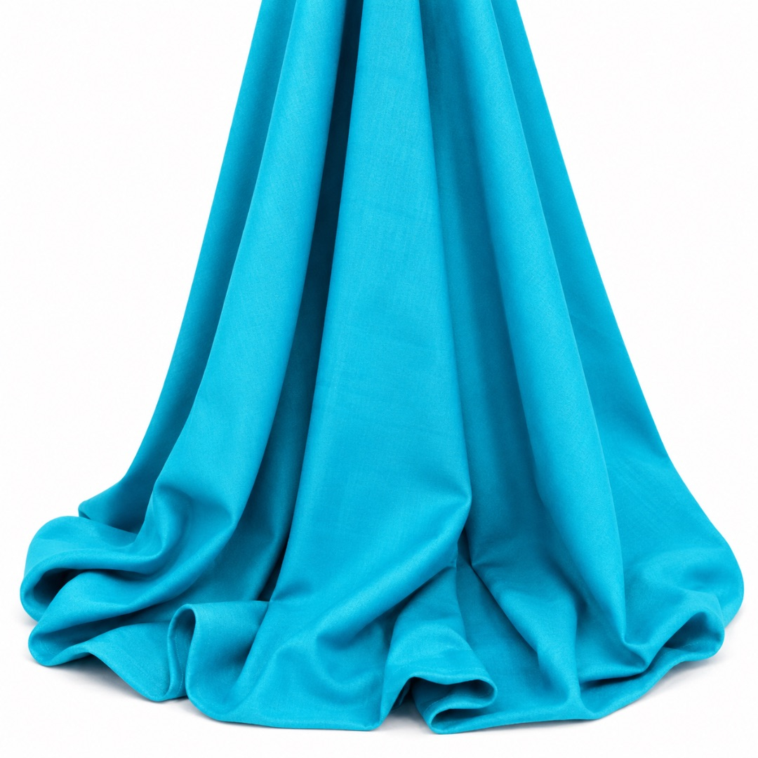 Turquoise Blue Plain Jonkoso Senator Fabric Material