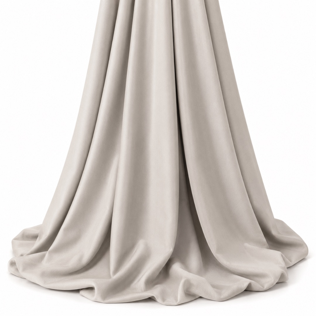 Ivory Plain Jonkoso Fabric Material