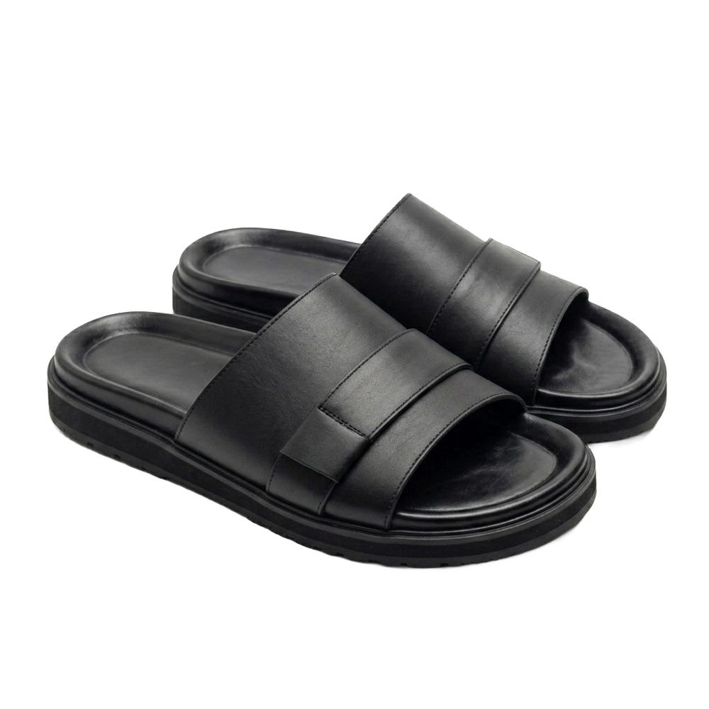Comfortable Mens Wide Strap Slip On Sandals