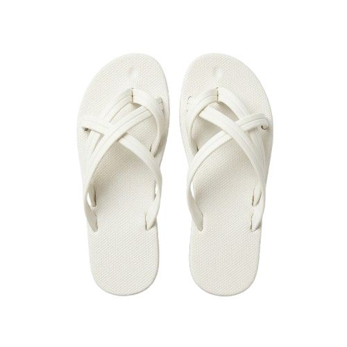 Mens White OpenToe Slippers