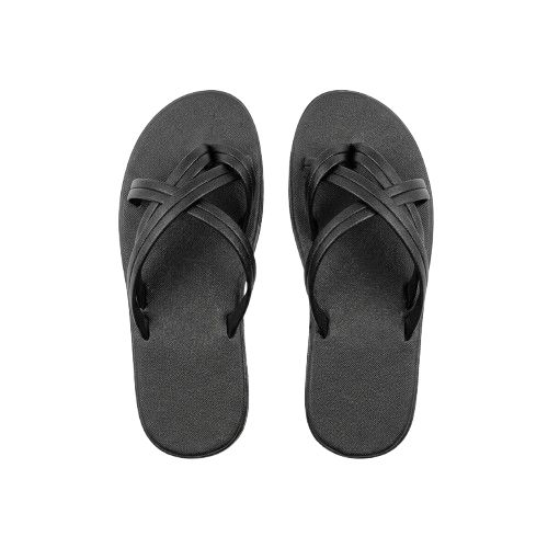 Mens Black OpenToe Slippers