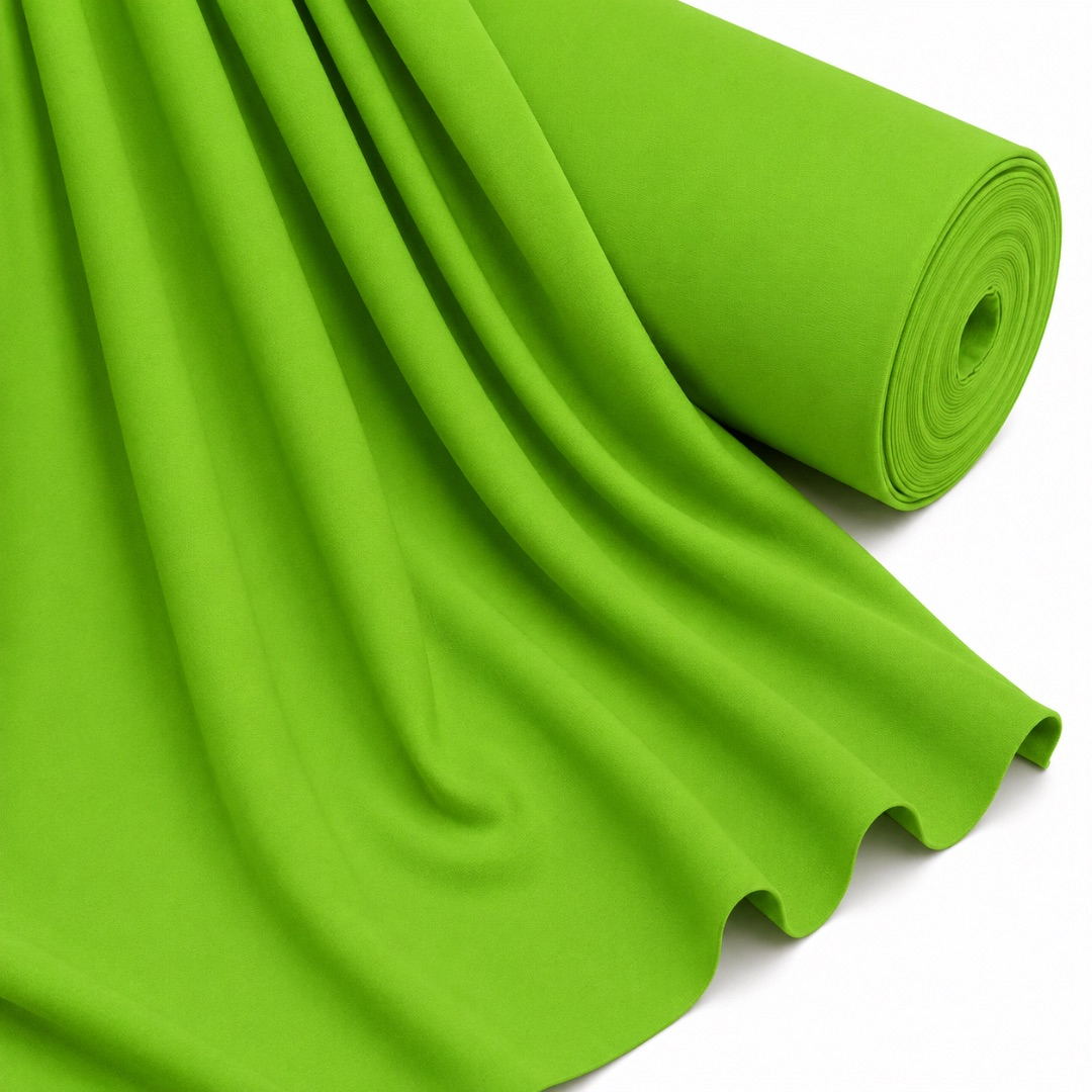 Luxury Neon Lime Smooth satin Fabric