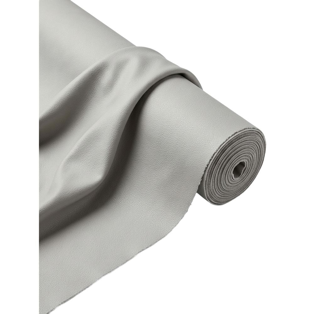 Premium Textured Light Gray Synthetic Leather Material