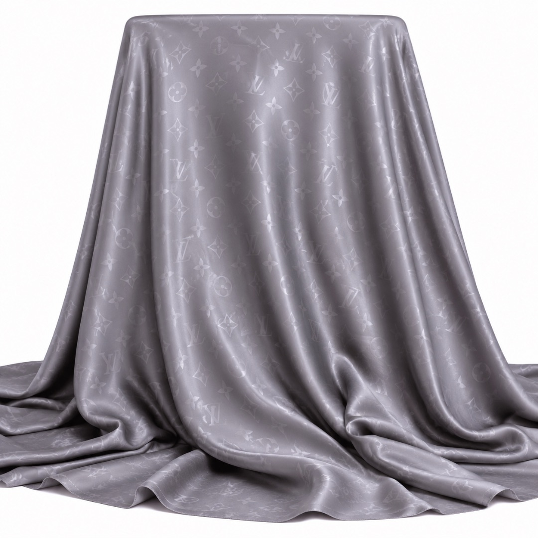 Luxury Silver Grey Monogram Jacquard light senator material