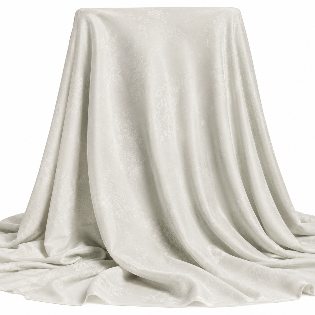 Luxury Ivory Botanical Jacquard Senator material