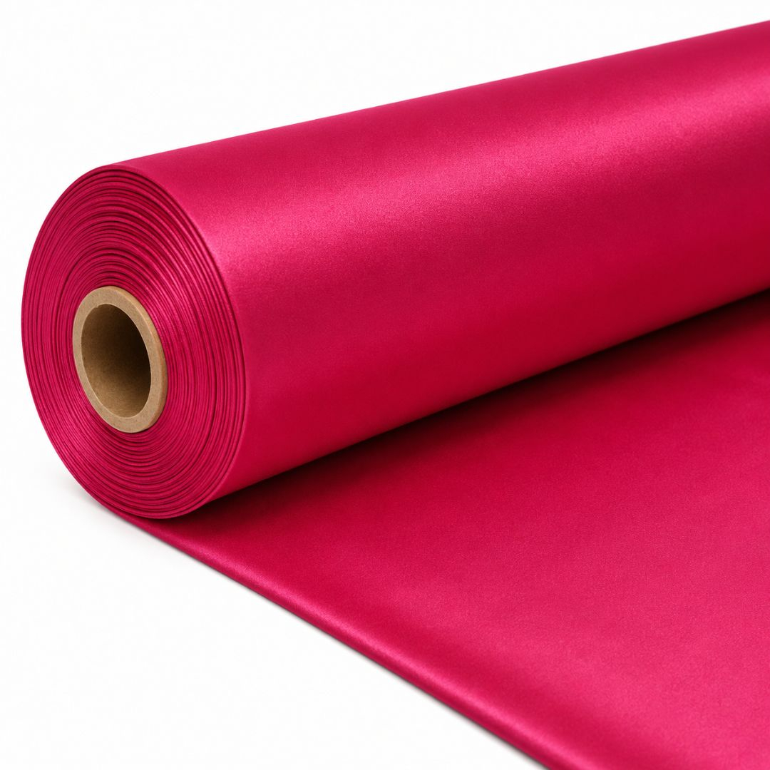 Hot Pink Satin Fabric Material