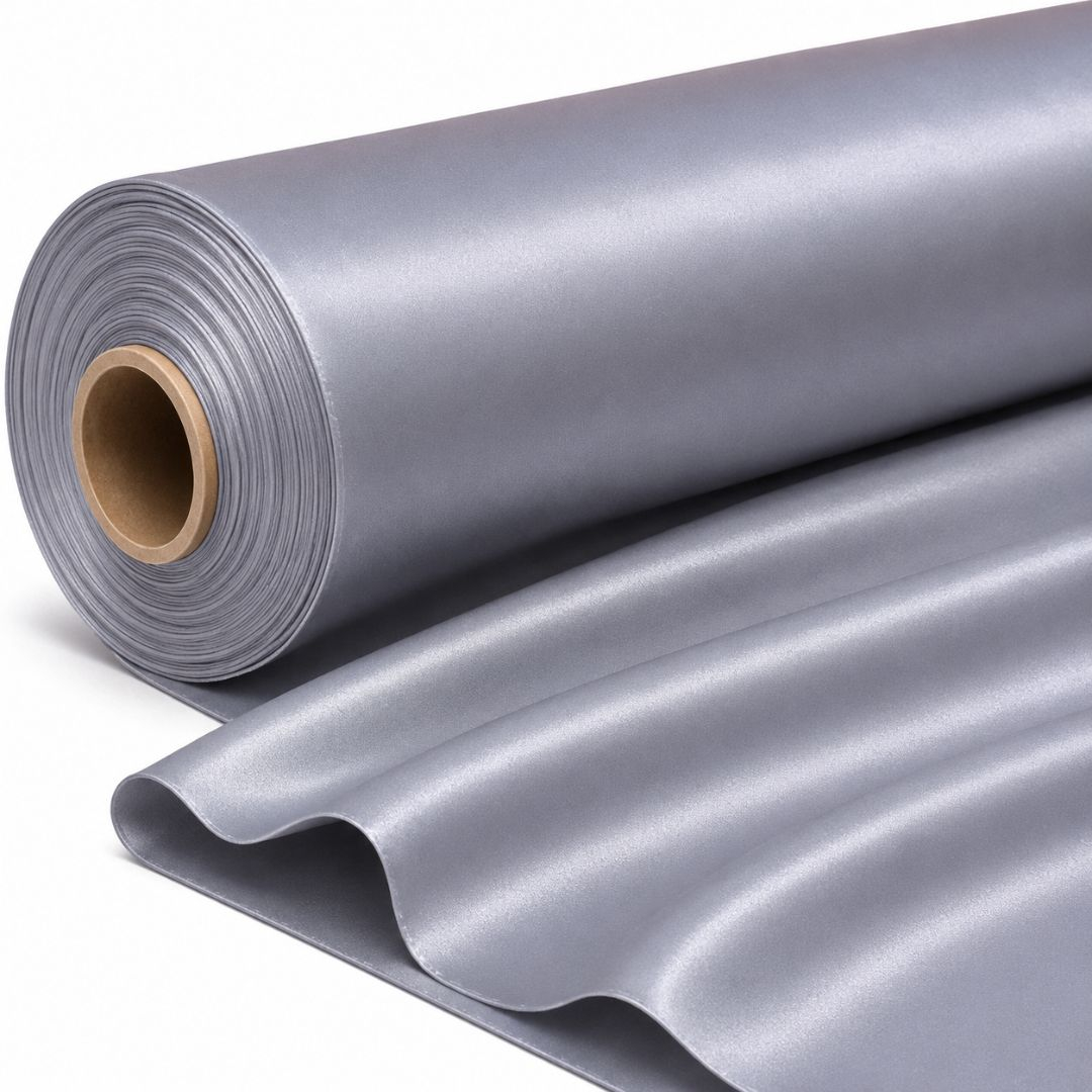 Premium Silver Grey Satin Fabric
