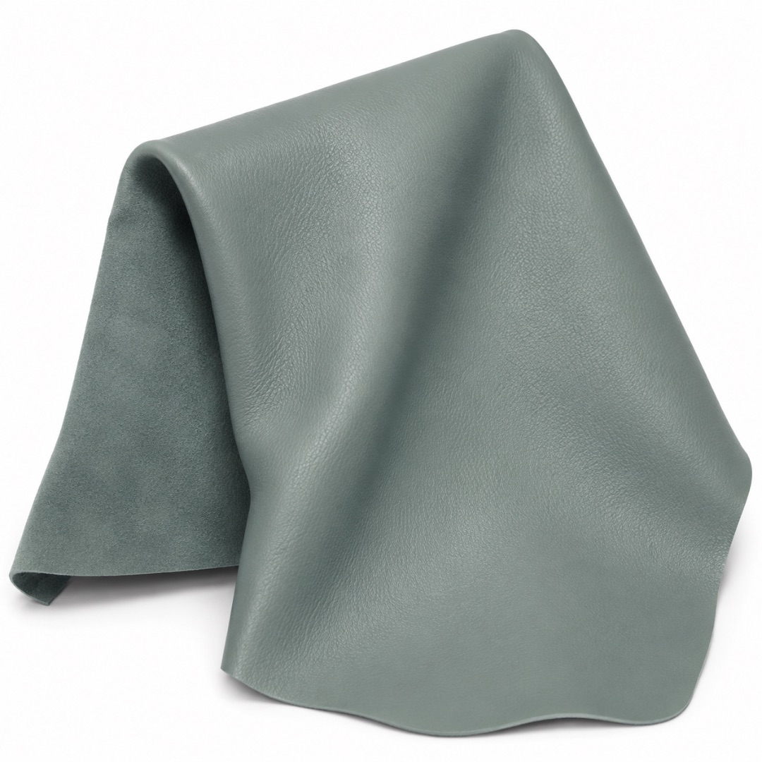 Premium Sage Green Smooth Synthetic Leather Material