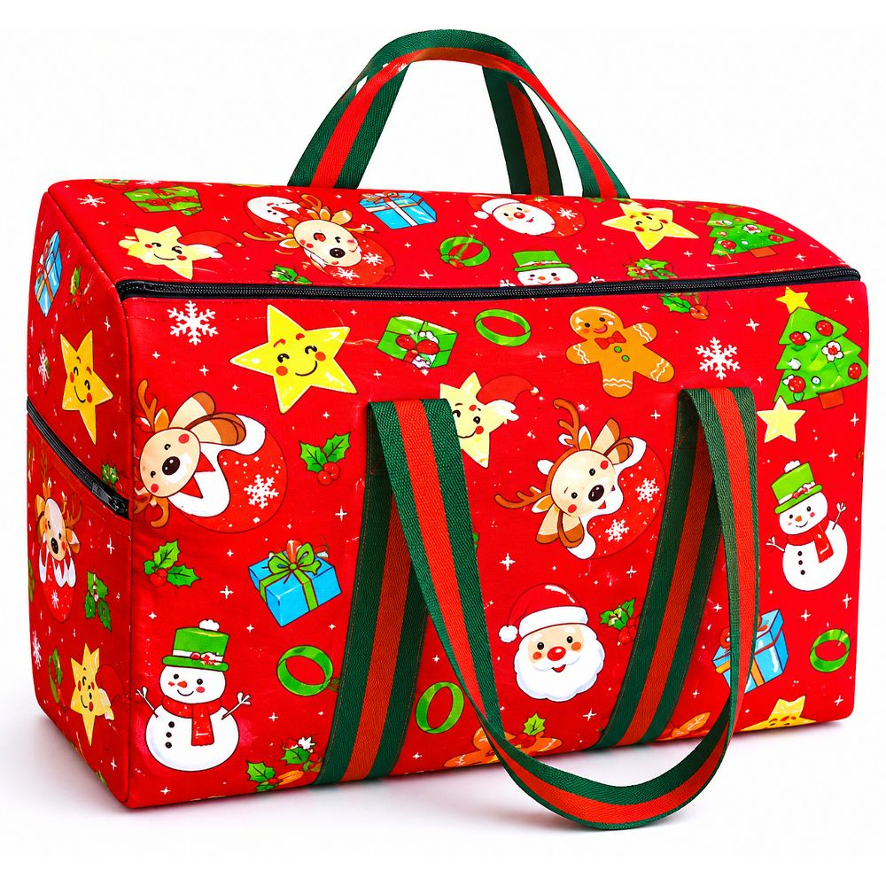 Large Christmas Storage Bag with Zipper and Carry Handles