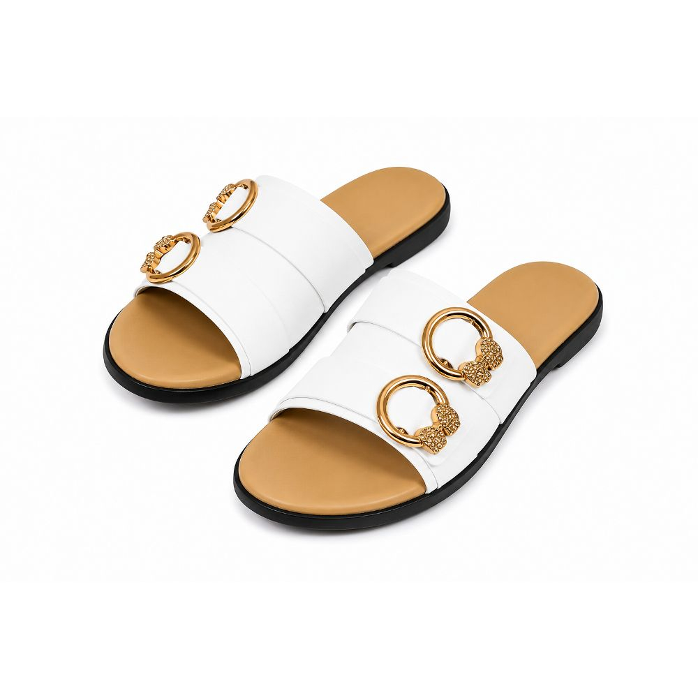 Womens Double Strap Buckle Sandals