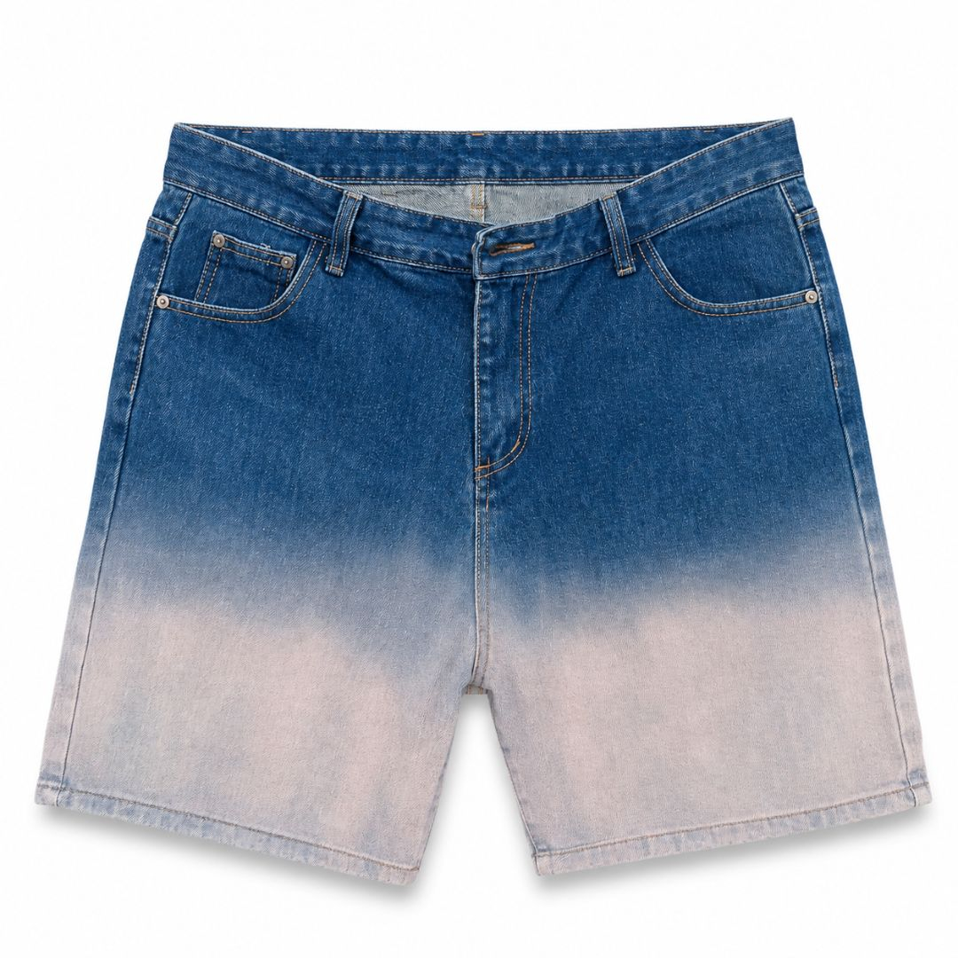 Quality Men Ombre Wash Denim Shorts