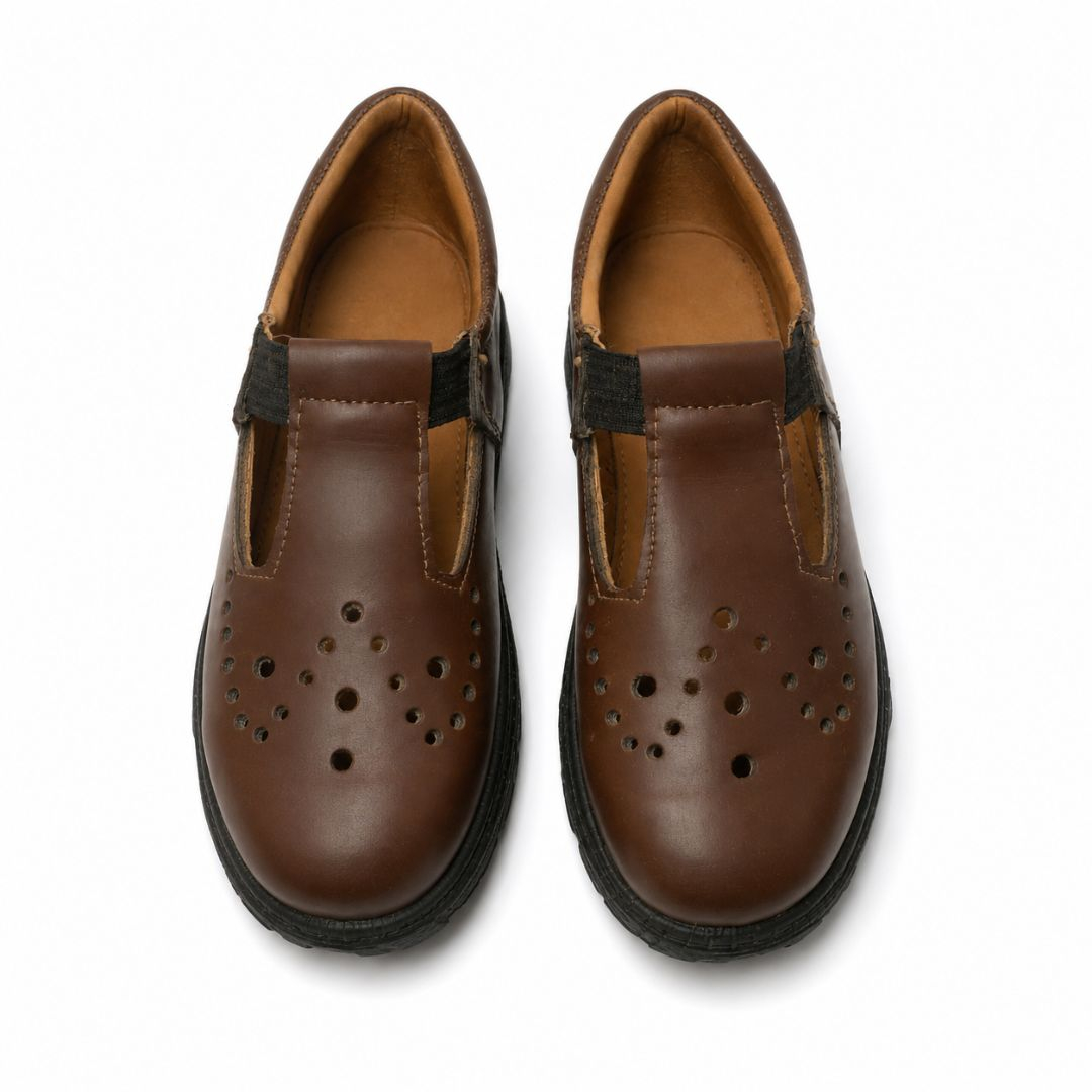 Quality Children Brown Kortina School Shoes