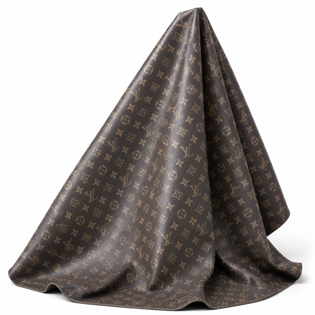 Monogrammed Coated Fashion Canvas and Synthetic Leather Material