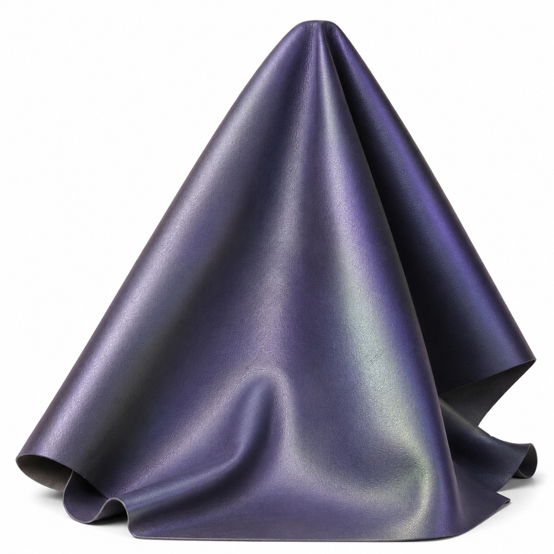 Deep Blue Pebbled Texture Faux Leather Material