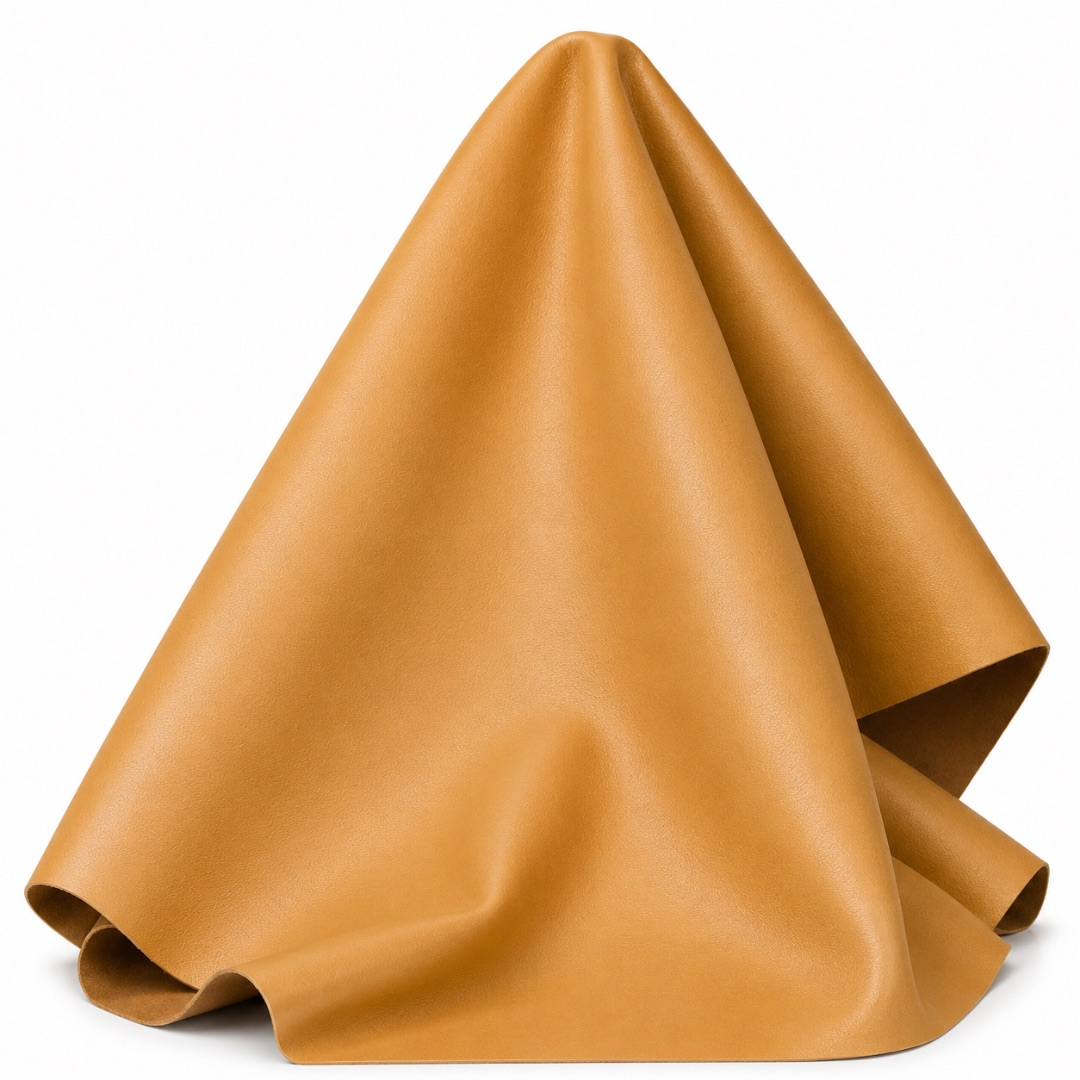 Mustard Yellow Smooth Grain Synthetic Material Sheet