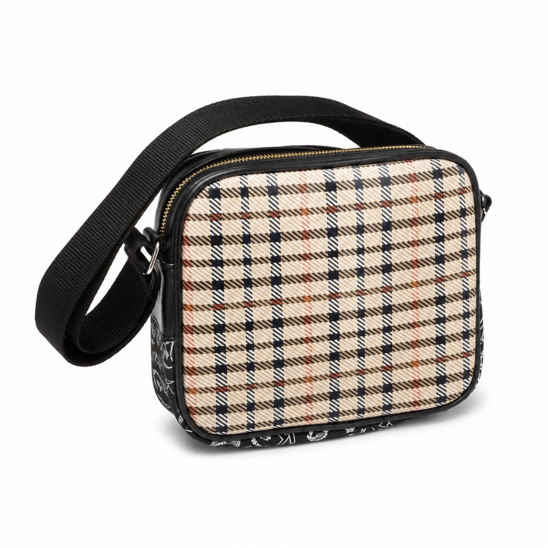 Plaid Patterned Shoulder Bag