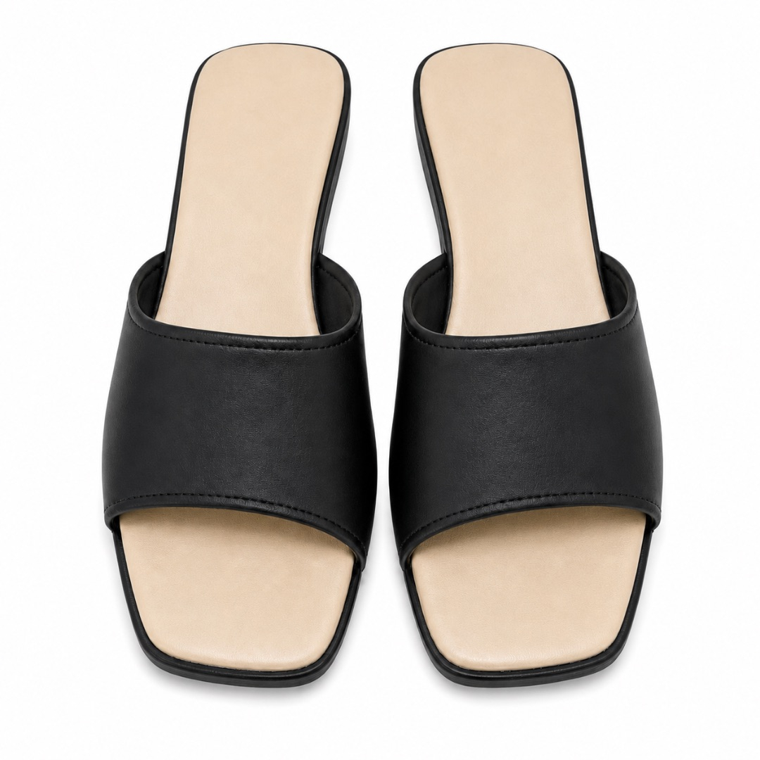 Metal Accent SlipOn Flat Sandals for Women