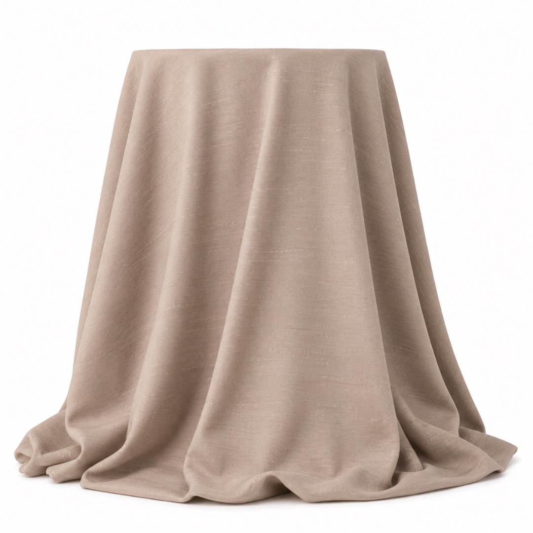Subtle Pinstripe Sand Beige Fabric