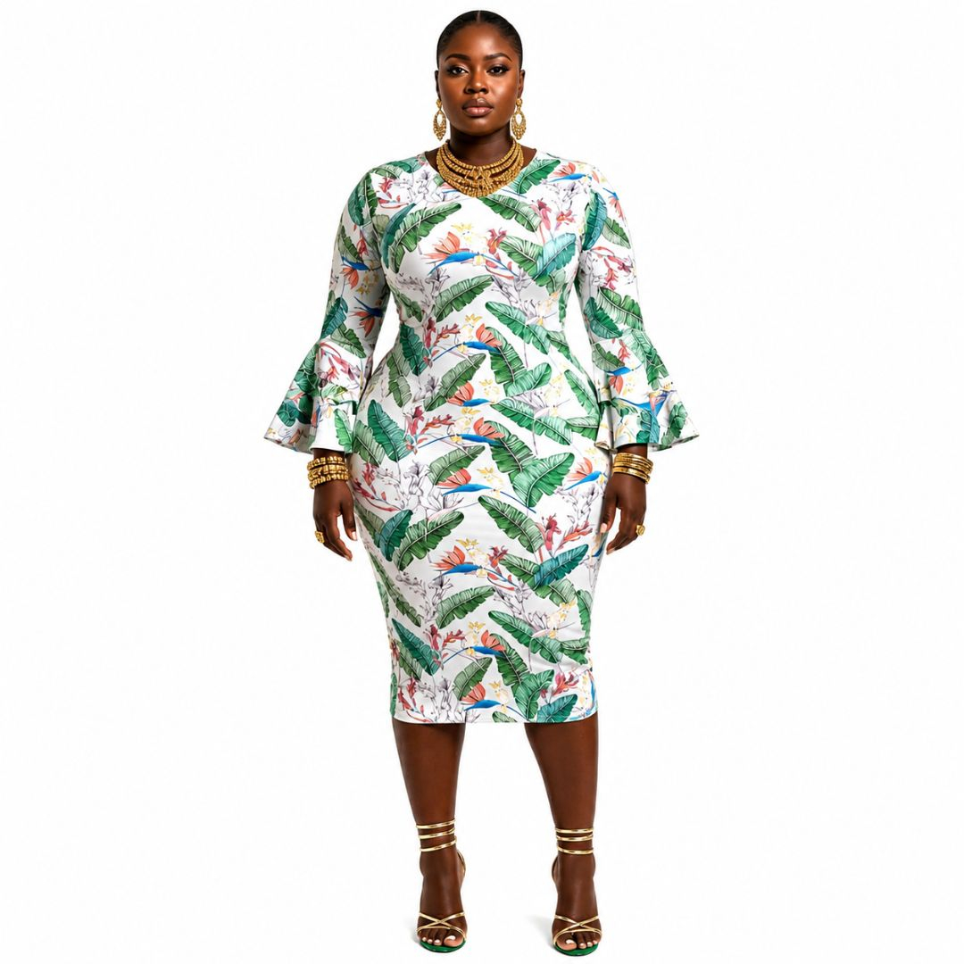 Floral Print LongSleeve Dress