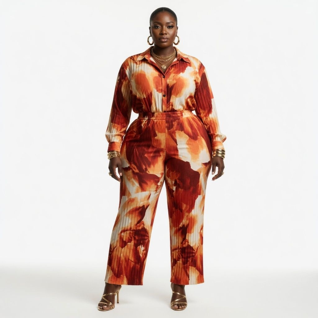 Womens Floral TwoPiece Set
