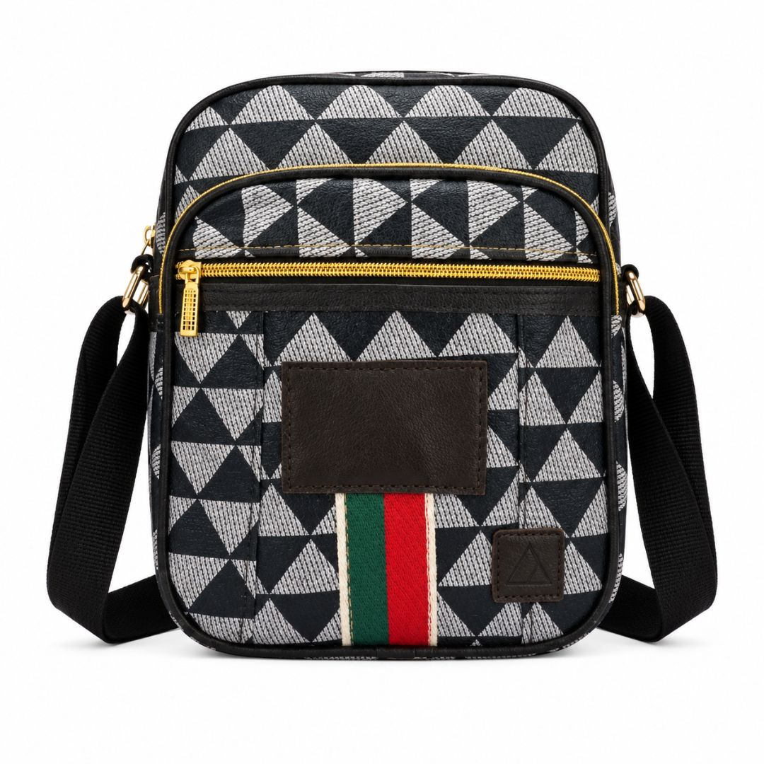 Geometric Pattern Slim Crossbody Bag