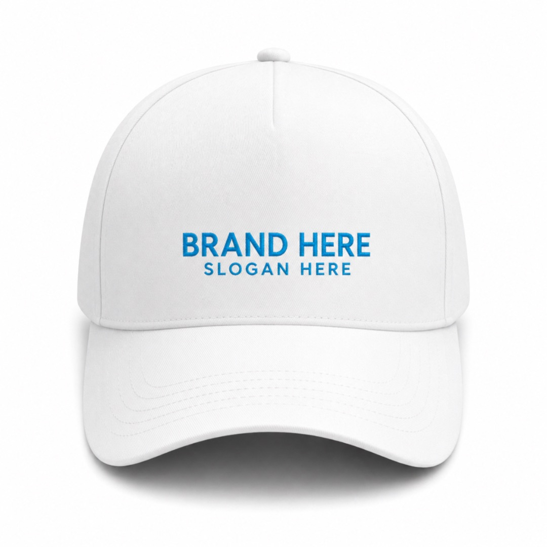 Premium White Embroidered Baseball Cap