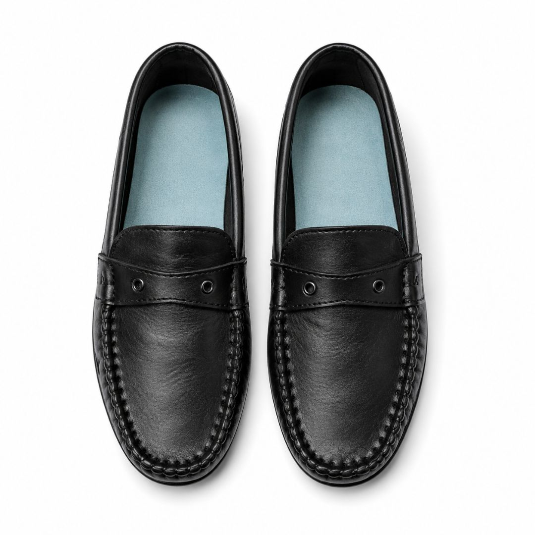 Mens Black Classic Loafers