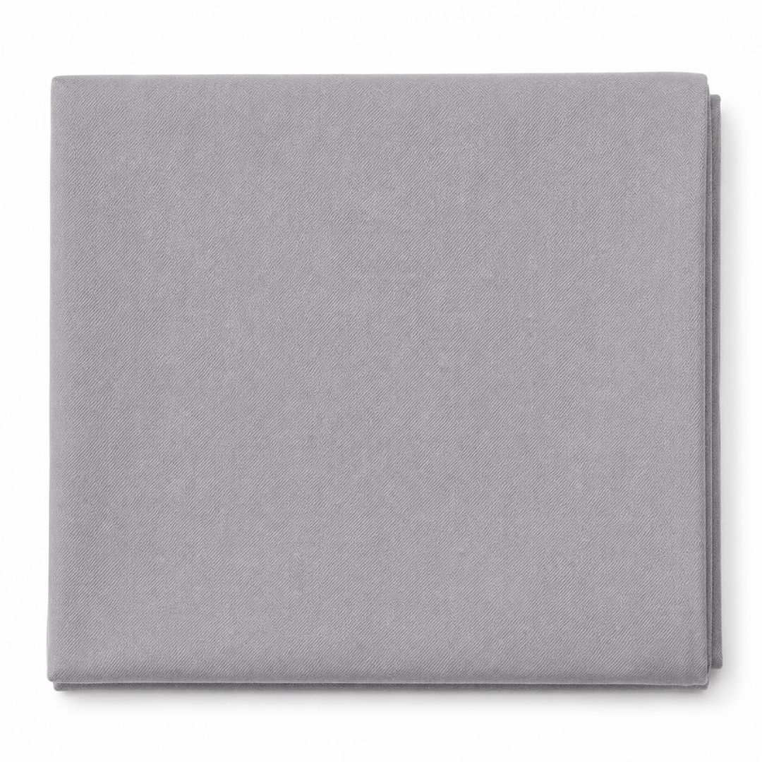 Premium Silver Grey Herringbone Fabric Luxury Tailoring Material