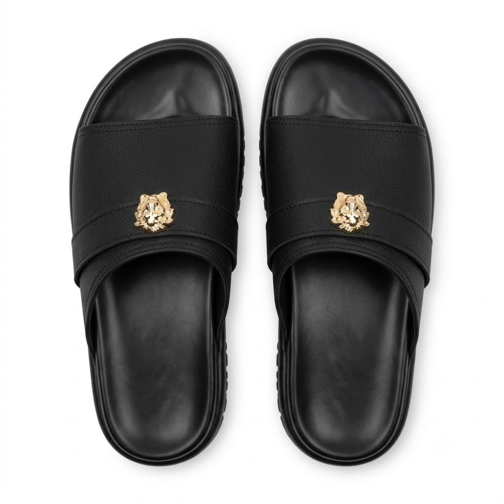 Mens Midnight Monarch Luxe Slides