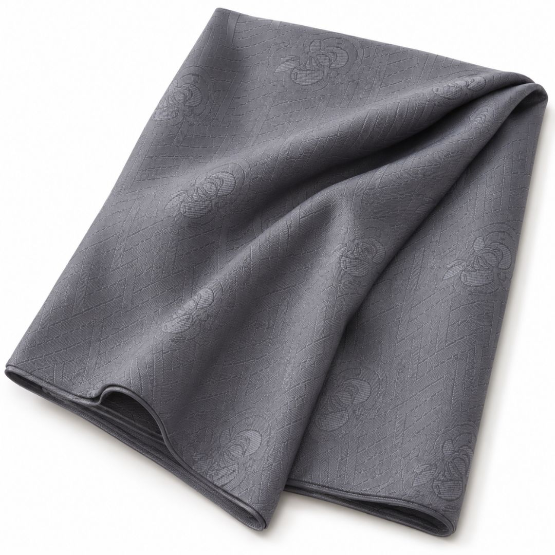 Graphite Crest Jacquard Fabric