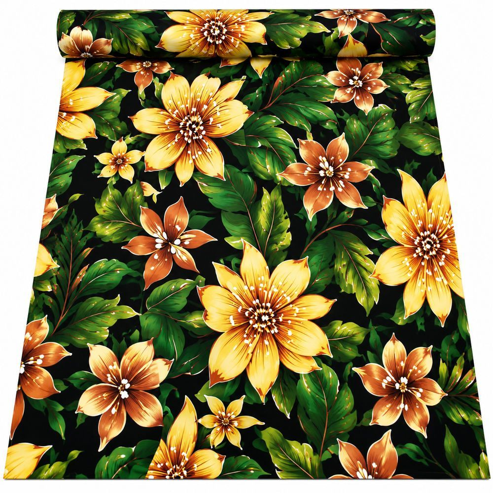 Large Floral Fashion Vintage Fabric