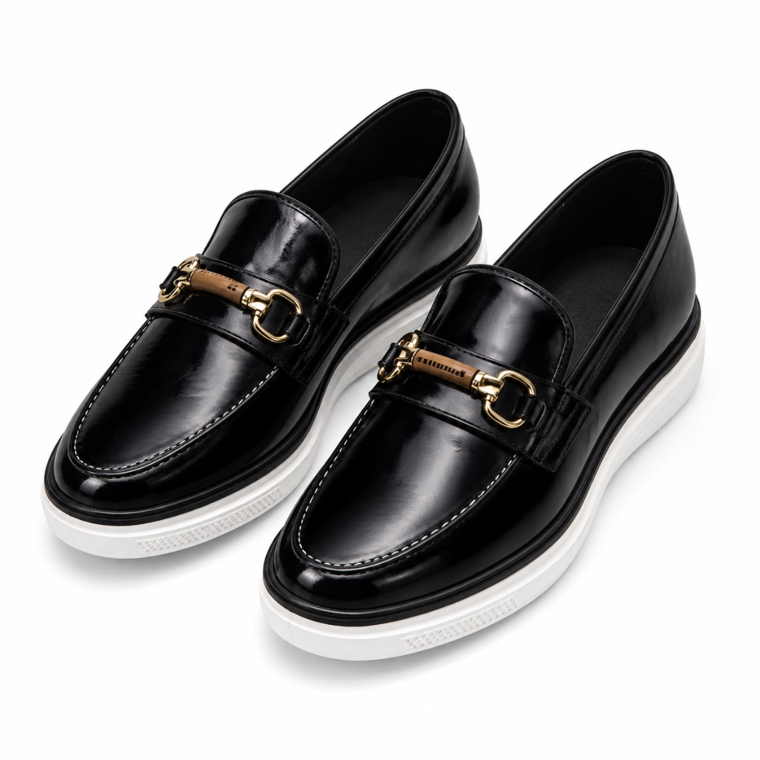 Mens Patent Leather Slip On Penny Loafers