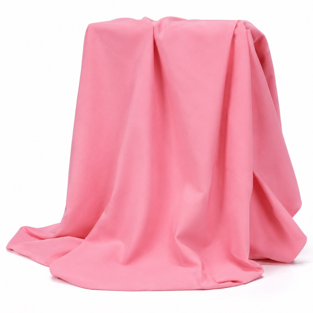 Soft Blush Pink Plain Crepe Fabric