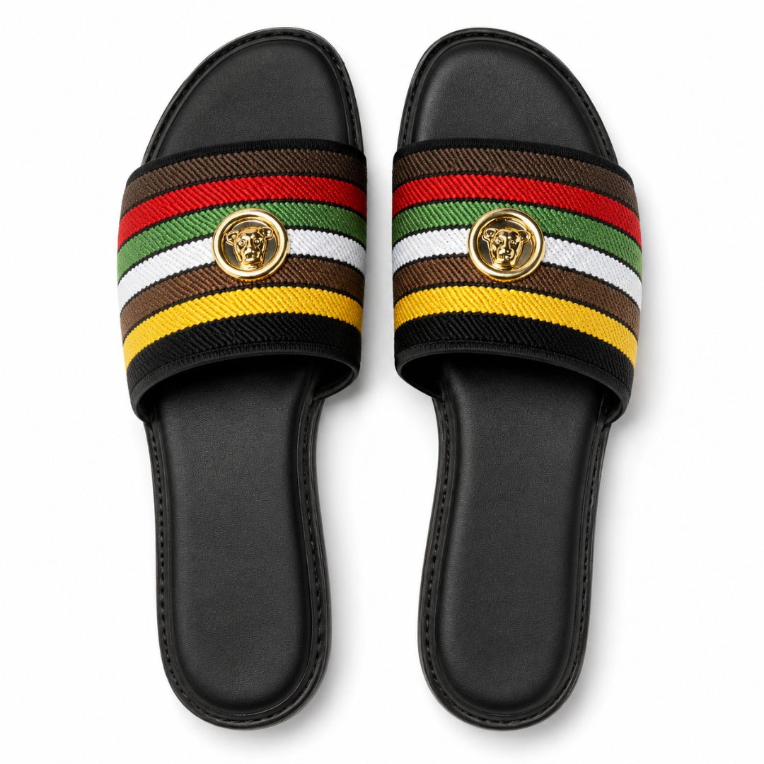 Regent Crest Stripe Slide Sandals