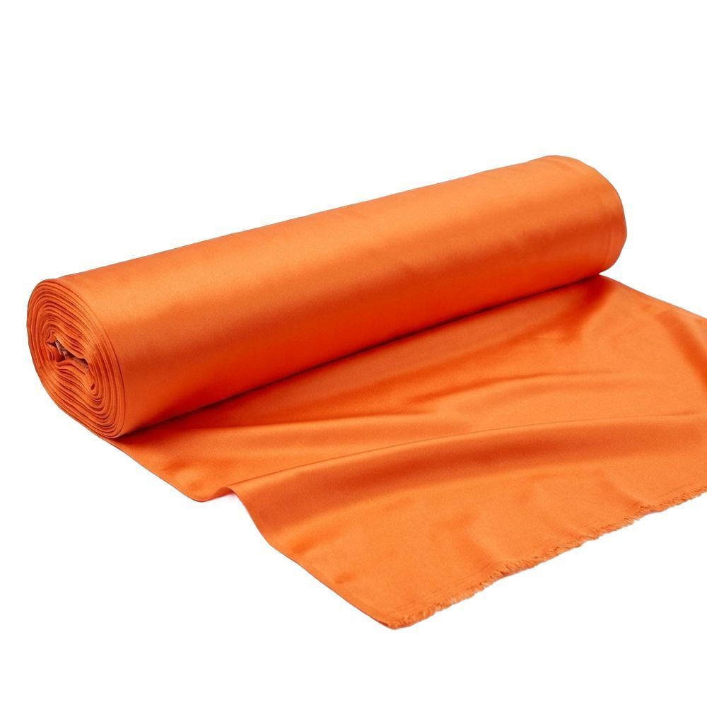 Premium Orange Satin Fabric