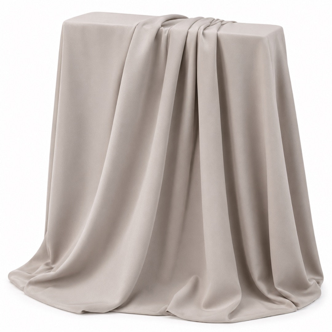 Plain Beige Crepe Fabric