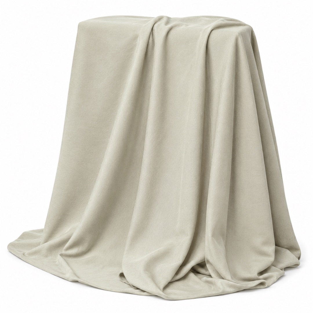 Premium Plain Beige Crepe Fabric