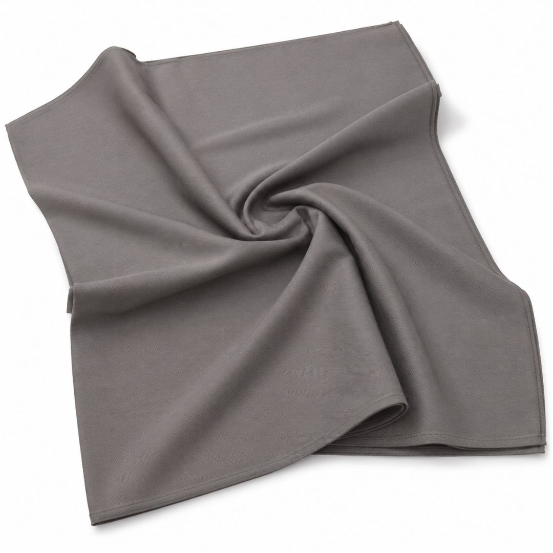 Charcoal Grey Luxe qTwill Fabric for Fashion & Tailoring