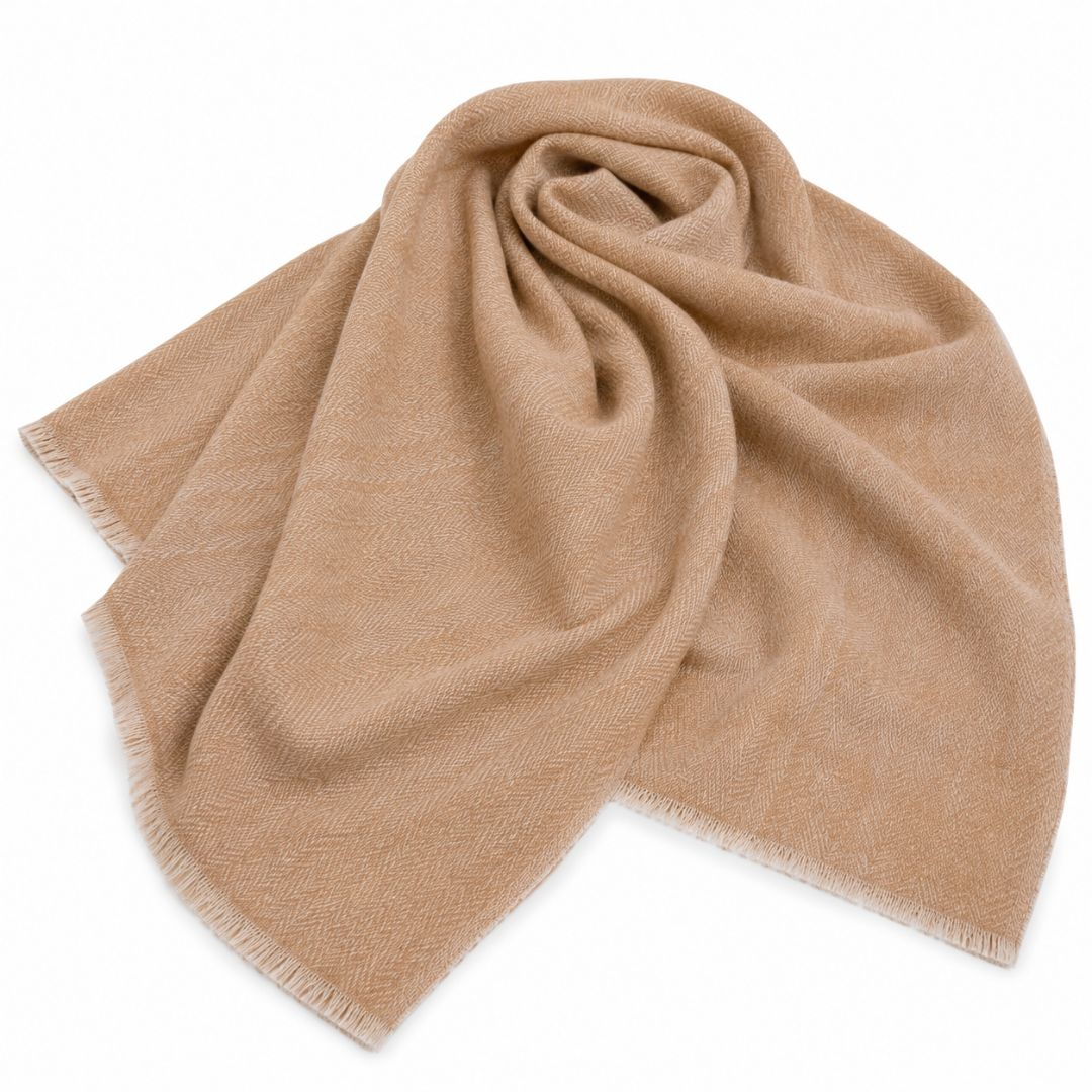 Premium Beige Herringbone Stock Fabric for senator