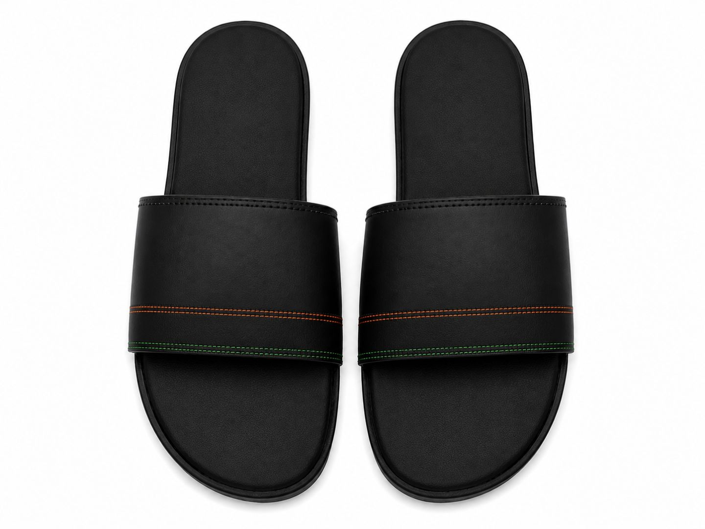 Unisex Casual Single Strap Slide Black Sandals