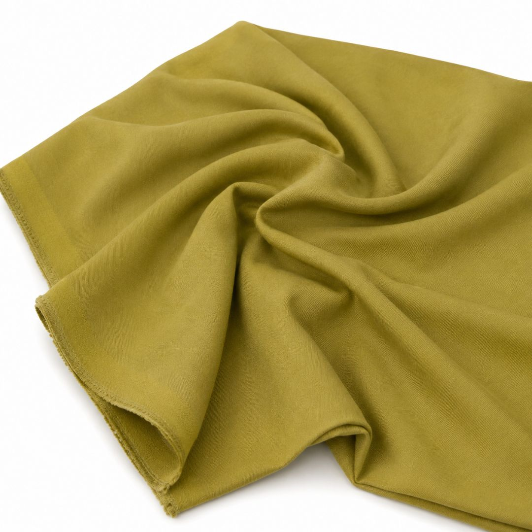 Premium Olive Green Plain Jonkoso Fabric for Dresses,