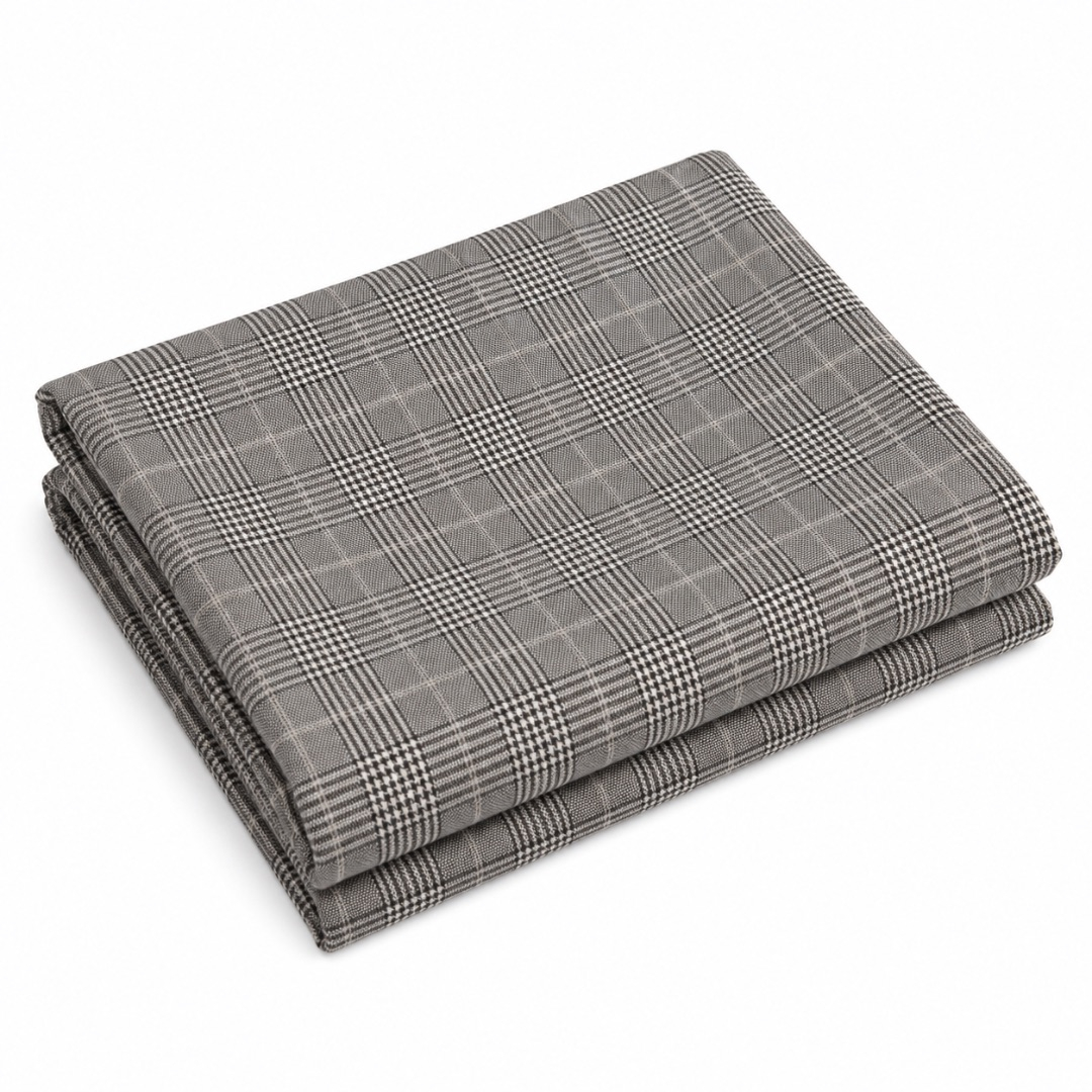 Premium Grey Glen Check Fabric
