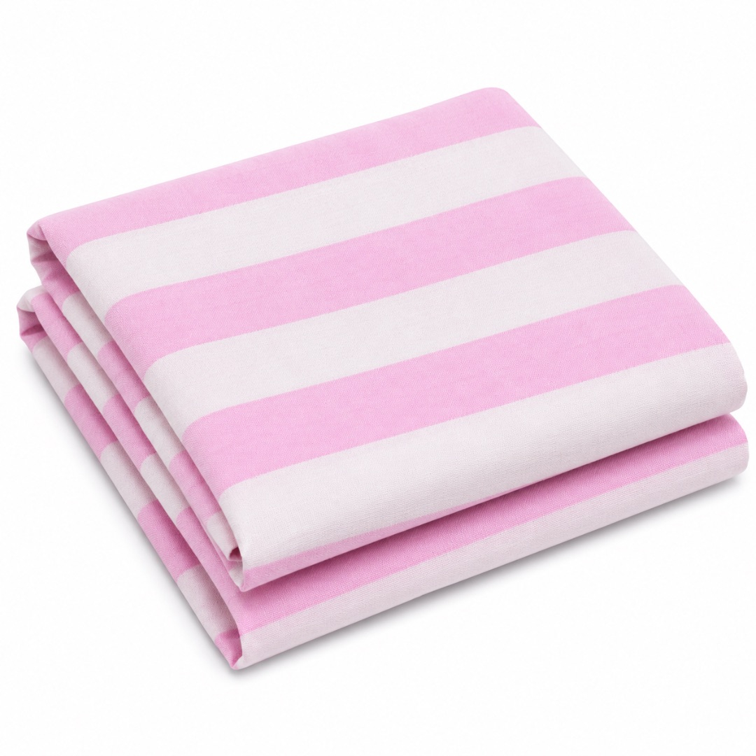 Premium Stripe Sheet Material    Pink and White
