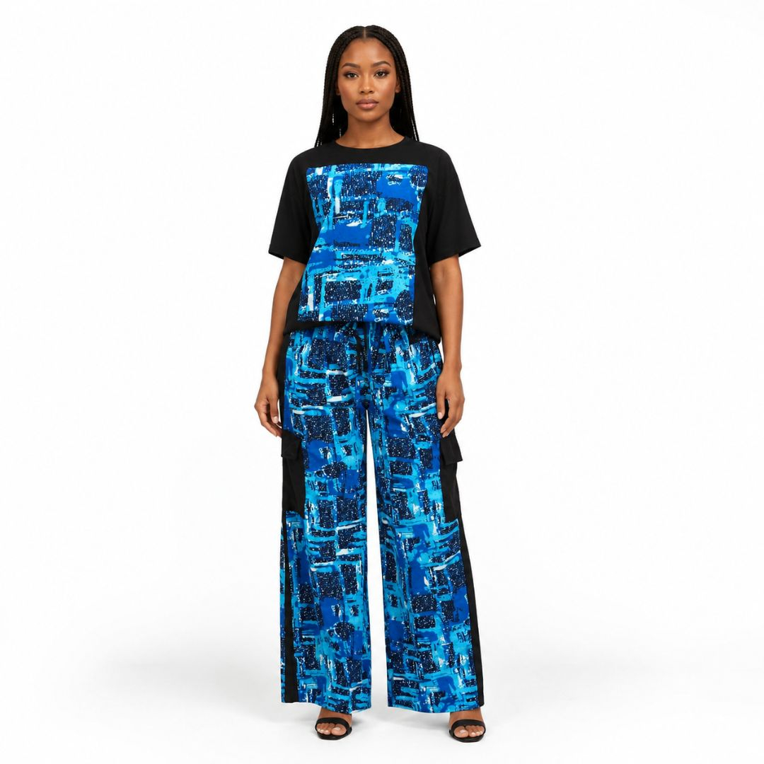 Printed Two Piece Lounge Set