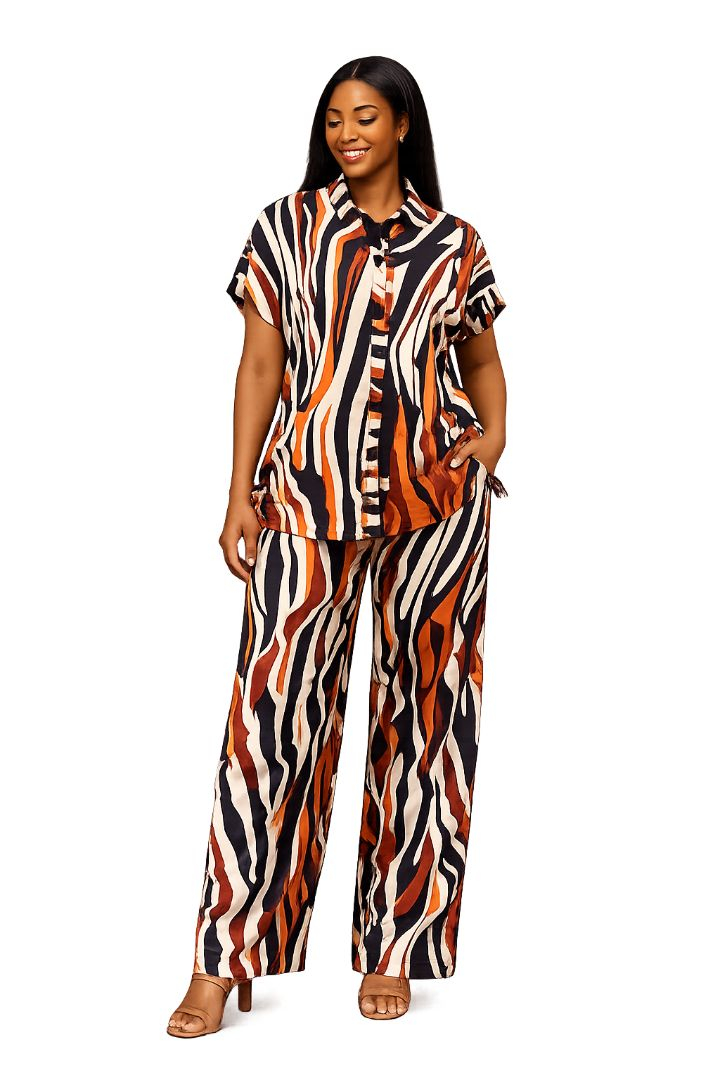 Womens Earthwave Abstract Stripe Two Piece Set